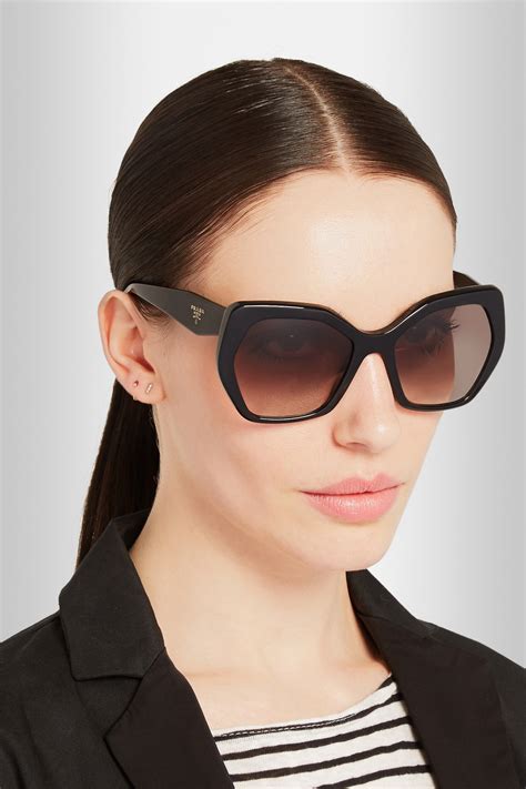 prada angular frame sunglasses|Prada sunglasses black and gold.